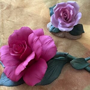 Pink and light pink Ceramic Rose (Napoleon and Andrea Rose
